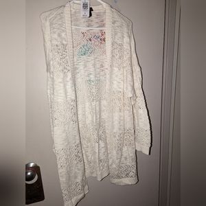 Open Stitch Cardigan Open Front Sweater